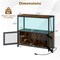 Multi-Functional Coffee Bar Cabinet Industrial Style with LED and Charging